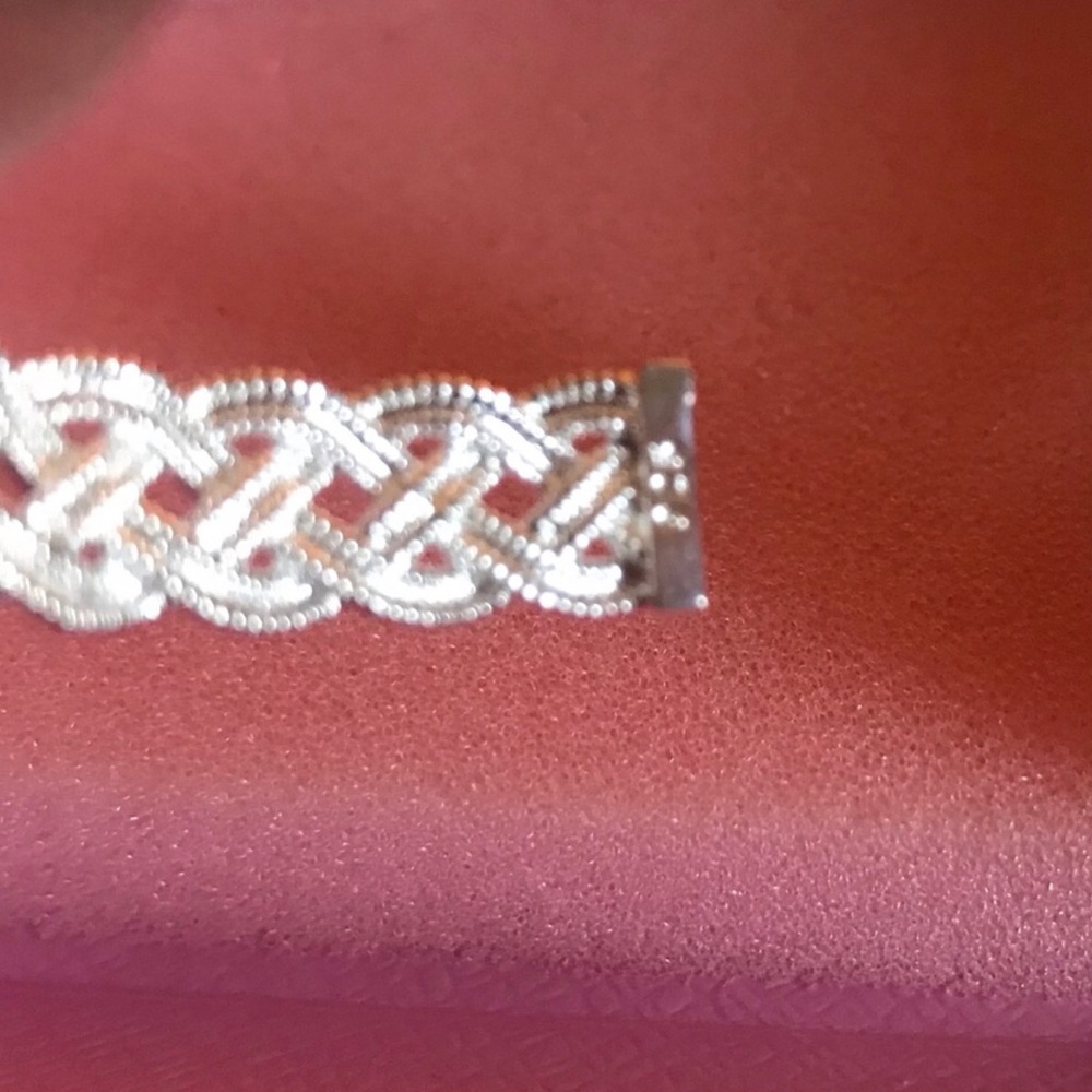 Sterling Silver Braided Cuff Bracelet - Picture 4 of 4